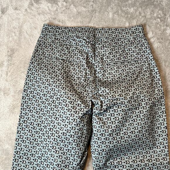 Peruvian Connection Birdseye Geometric Print Pants Sz 4‎ Cotton Cashmere Blend - Picture 8 of 8